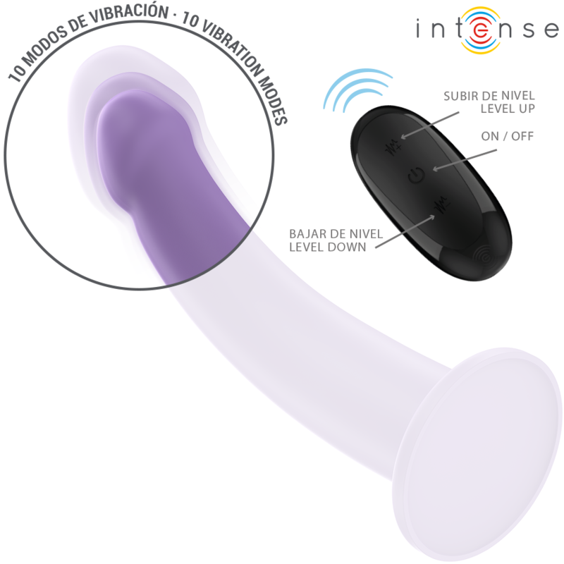 INTENSE - EDDIE VIBRATOR 17.5 CM 10 VIBRATIONS PURPLE REMOTE CONTROL - Image 3