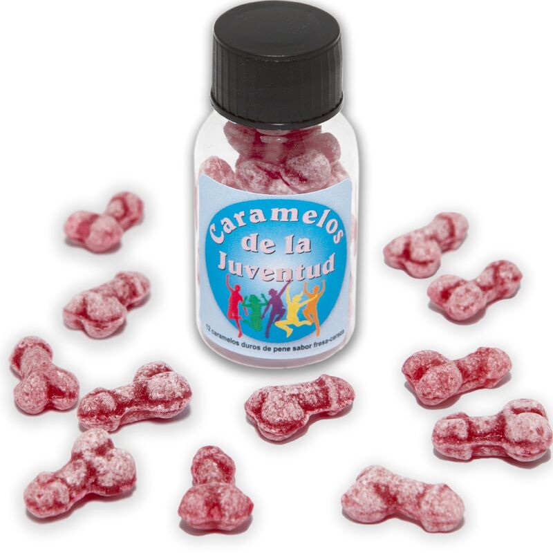 DIABLO PICANTE – 12 YOUTH CANDIES PENIS SHAPE STRAWBERRY/CHERRY