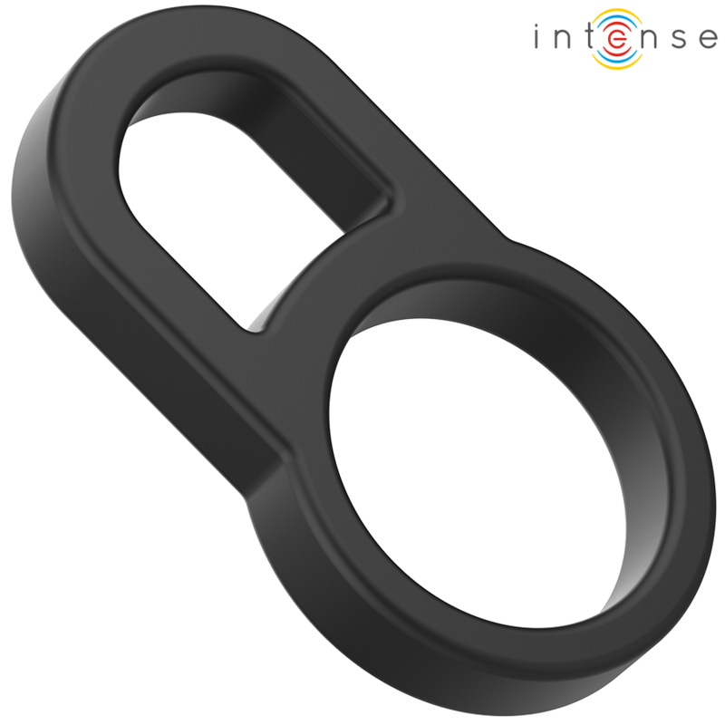 INTENSE – BOBBY DOUBLE SILICONE PENIS RING BLACK