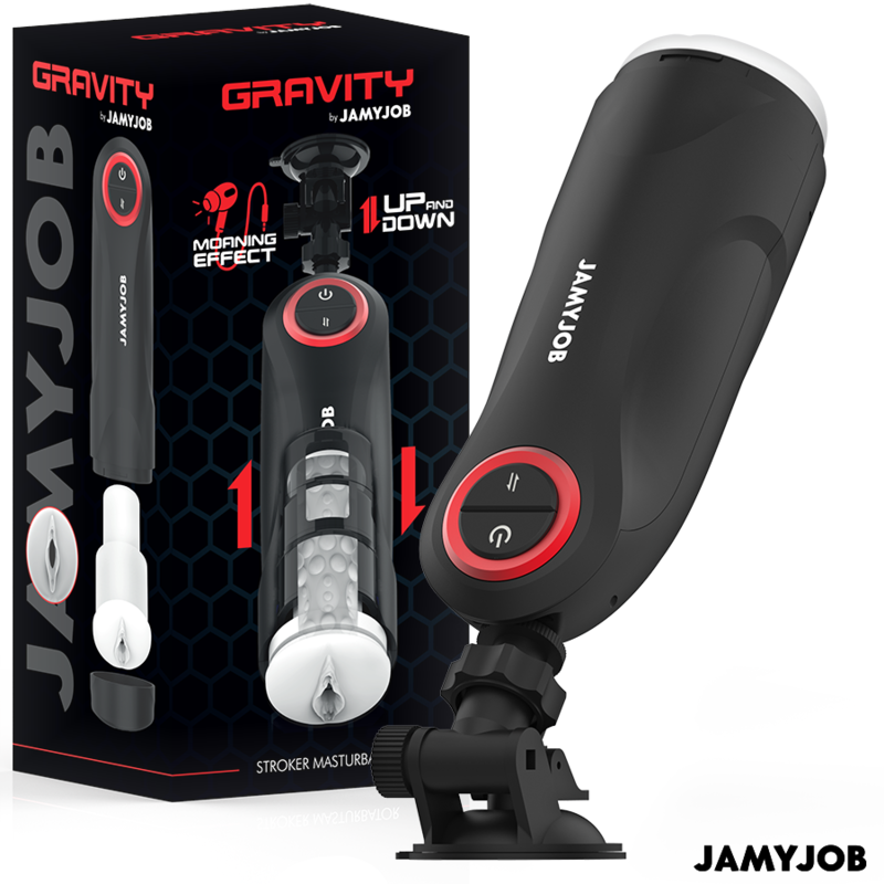 JAMYJOB – GRAVITY AUTOMATIC VAGINA MASTURBATOR 5 THRUSTING MODES AND SOUND EFFECT
