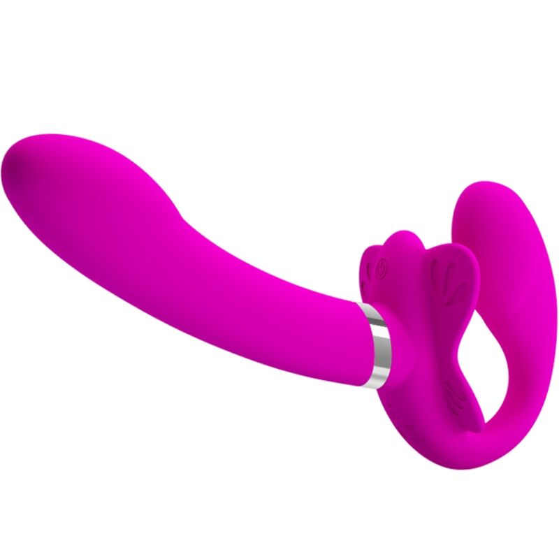 PRETTY LOVE – VALERIE DOUBLE STRAP-ON VIBRATOR 12 VIBRATIONS PURPLE
