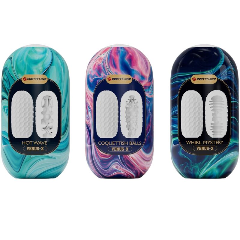 PRETTY LOVE – VENUS X 15 SILICONE MALE MASTURBATORS WHITE