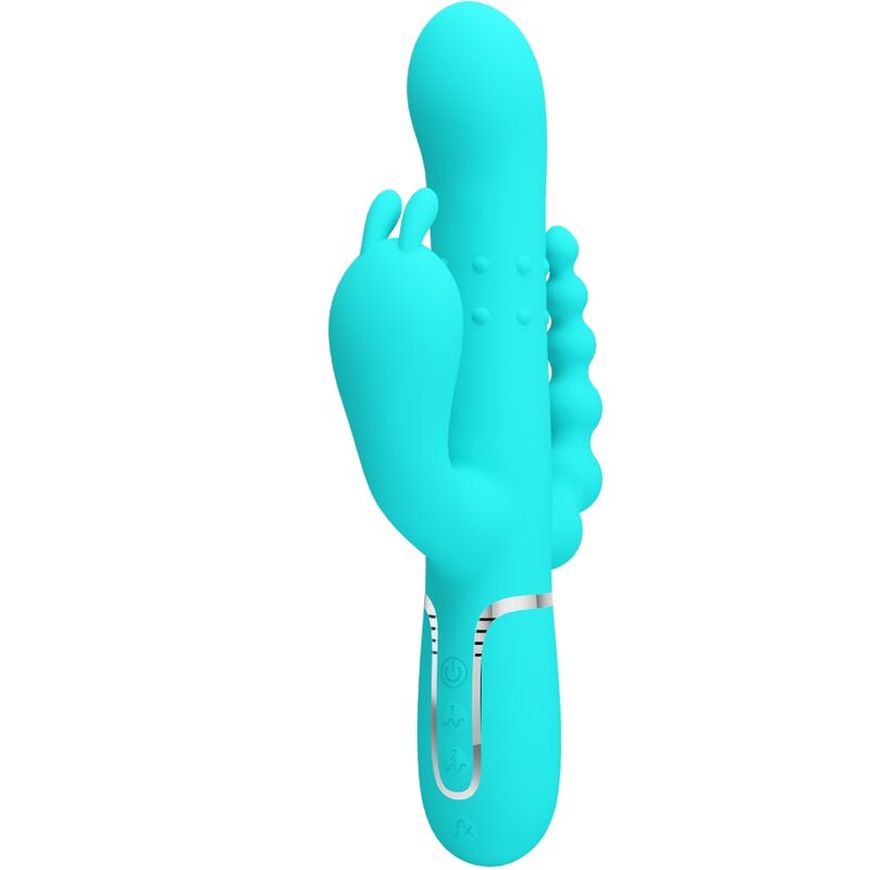 PRETTY LOVE – CAMMY 4 IN 1 MULTIFUNCTION TRIPPLE RABBIT VIBRATOR  BLUE