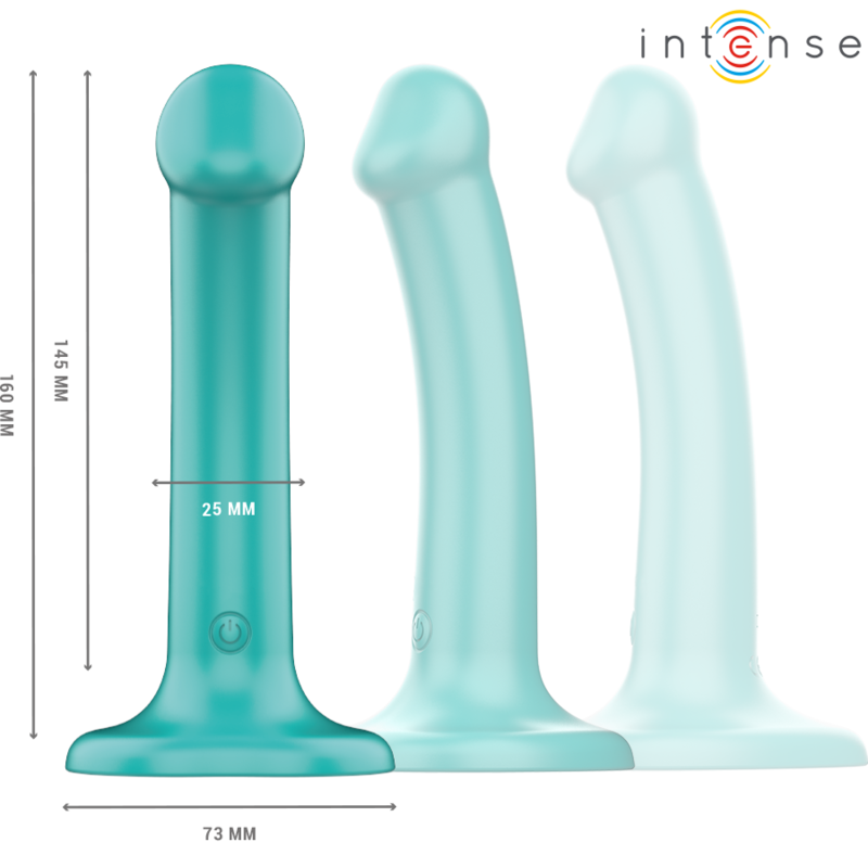 INTENSE – KATIE VIBRATOR WITH SUCTION CUP 10 VIBRATIONS BLUE REMOTE CONTROL