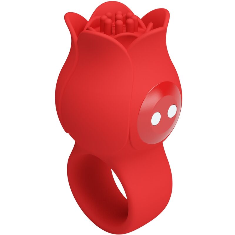 PRETTY LOVE – JAE ROSE SHAPED FINGER VIBRATOR 10 VIBRATIONS RED
