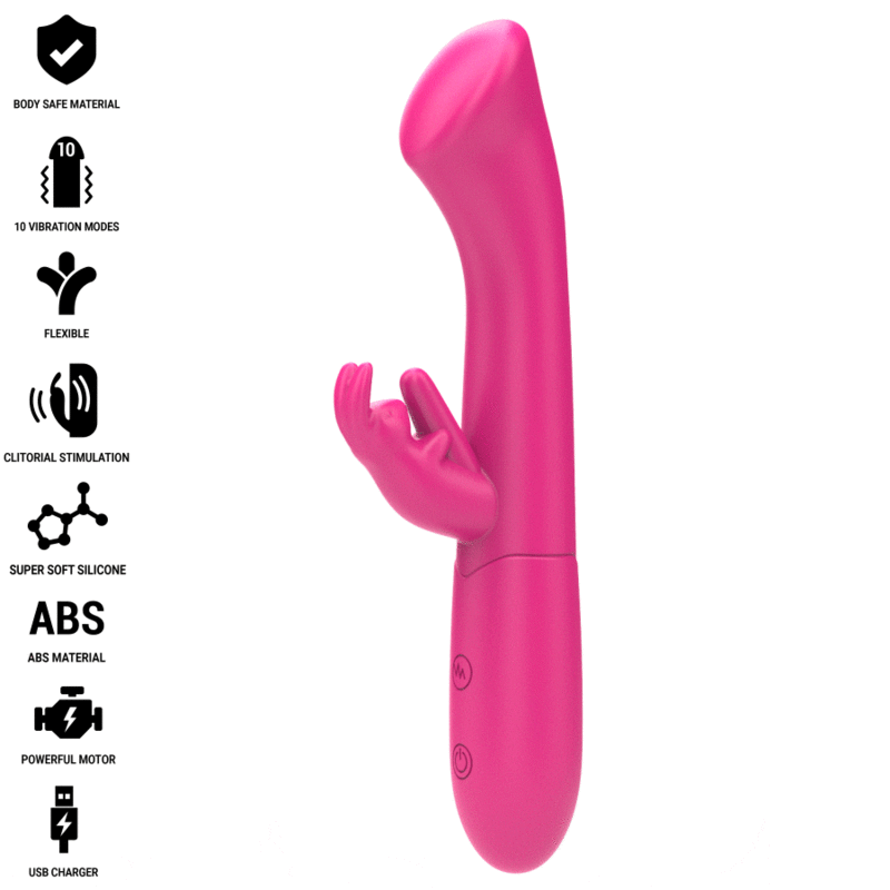 INTENSE – JULIETA RABBIT VIBRATOR 18.6 CM 10 VIBRATIONS PINK