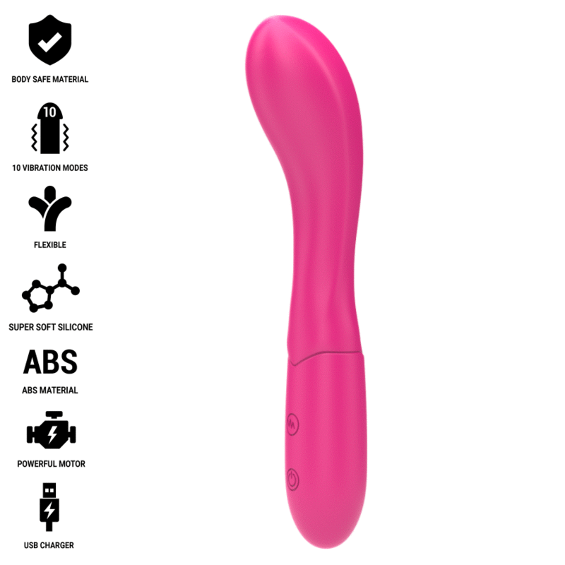 INTENSE – LISETTE VIBRATOR 19 CM FLEXIBLE 10 VIBRATIONS PINK