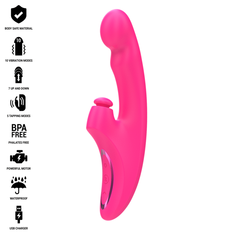 INTENSE – EMI VIBRATOR 13.5 CM MULTIFUNCTION 3 IN 1 10 VIBRATIONS PINK