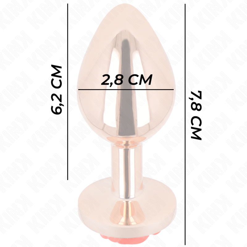 KINK - PINK GOLD ANAL PLUG WITH RED ROSE S - Image 4