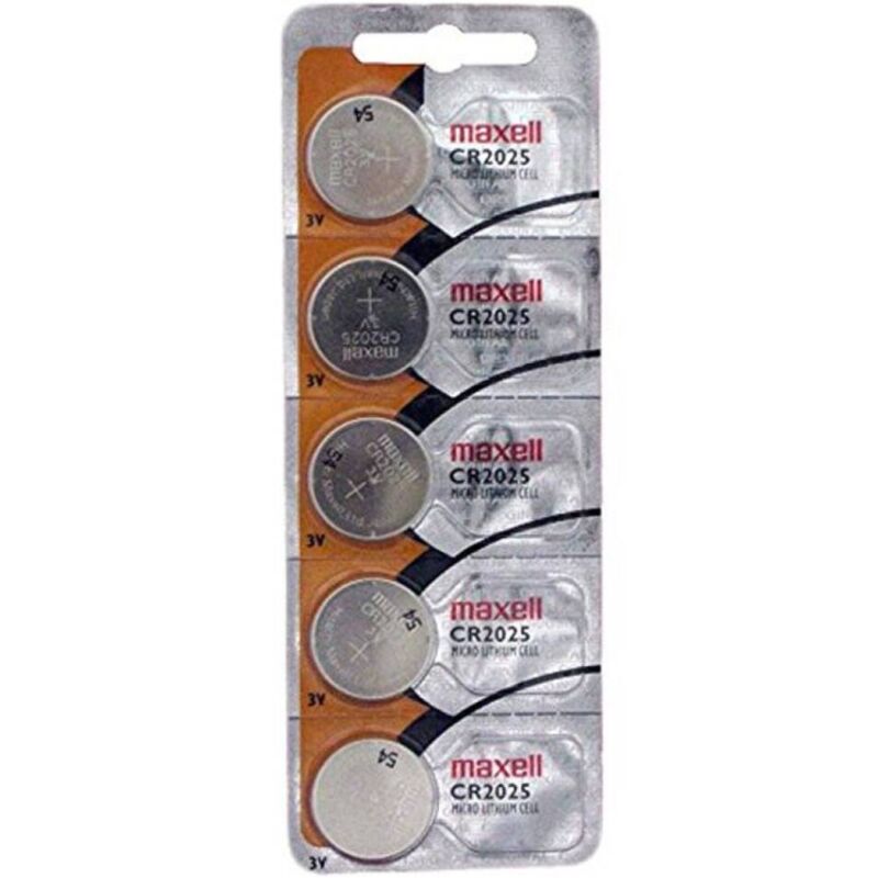 MAXELL – LITHIUM BUTTON BATTERY CR2025 3V BLISTER*5