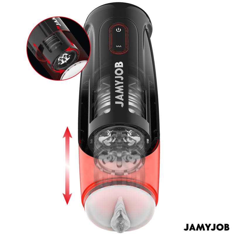 JAMYJOB – STORM AUTOMATIC VAGINA MASTURBATOR 10 ROTATION AND THRUST MODES