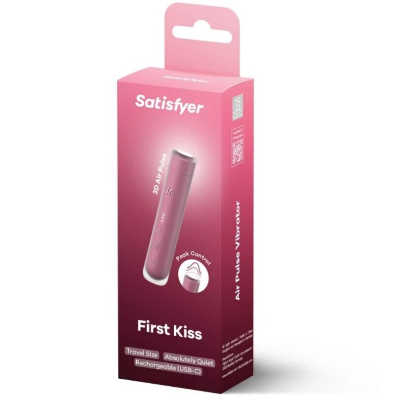 SATISFYER – FIRST KISS WAVE CLITORIS STIMULATOR GARNET