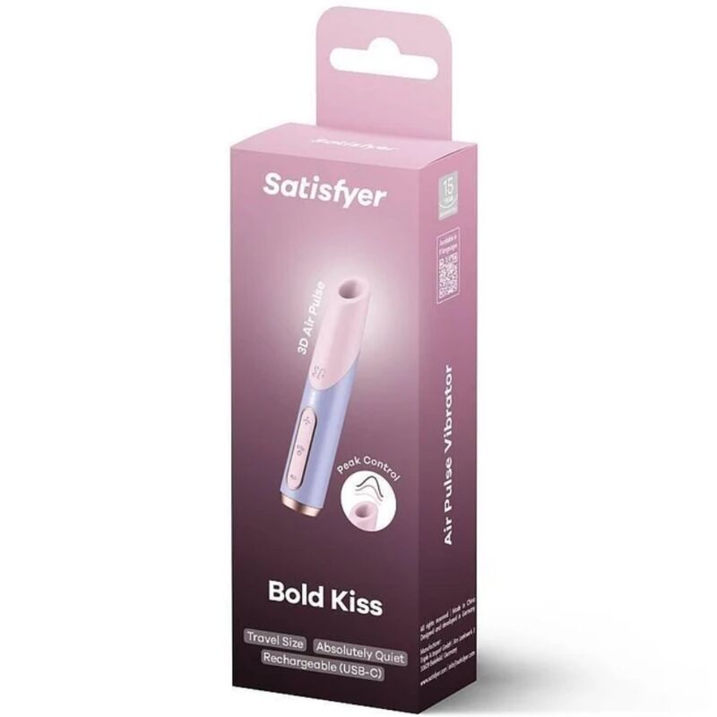 SATISFYER – BOLD KISS WAVE CLITORIS STIMULATOR PINK / VIOLET