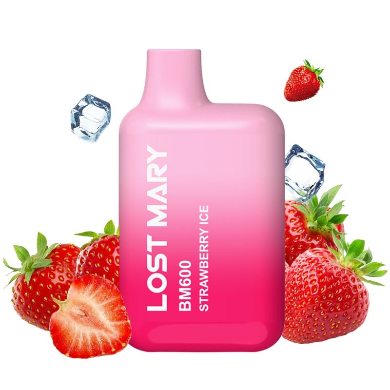 LOST MARY – BM600 NICOTINE VAPER 2% DISPOSABLE STRAWBERRY ICE