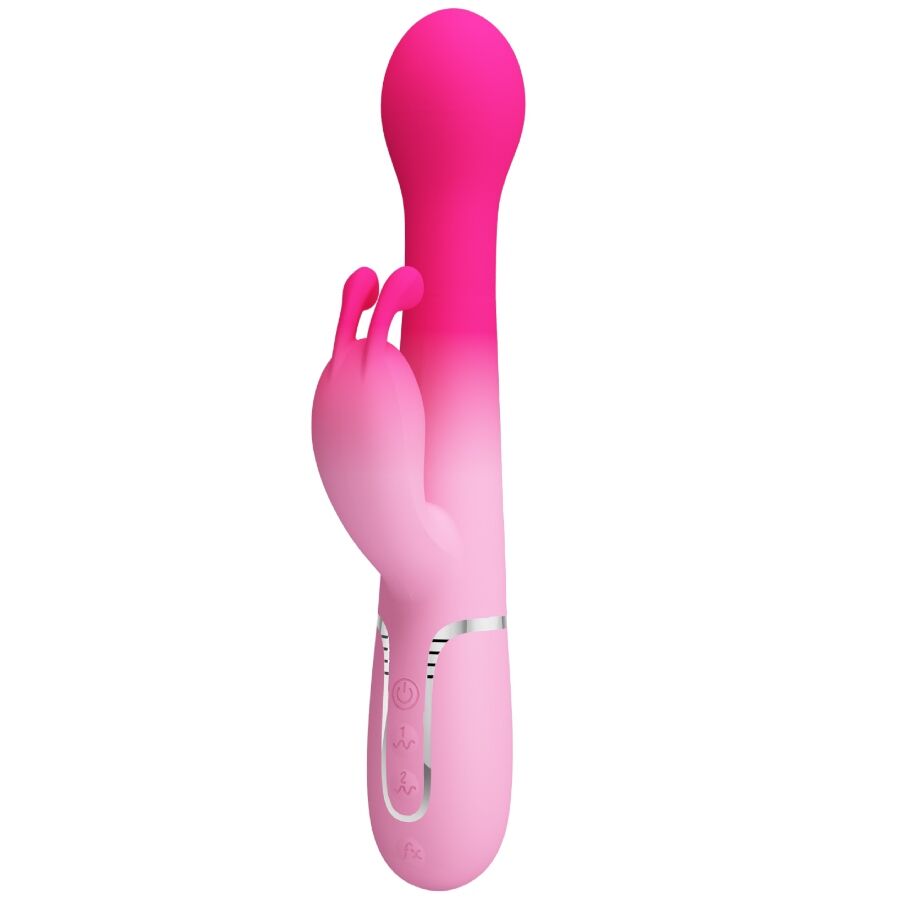 PRETTY LOVE – DEJON 3 IN 1 MULTIFUNCTION RABBIT VIBRATOR PINK