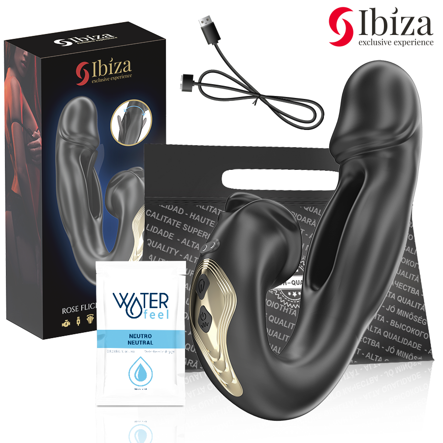 IBIZA – ROSE VIBRATOR FLICKING EFFECT AND CLIT STIMULATOR