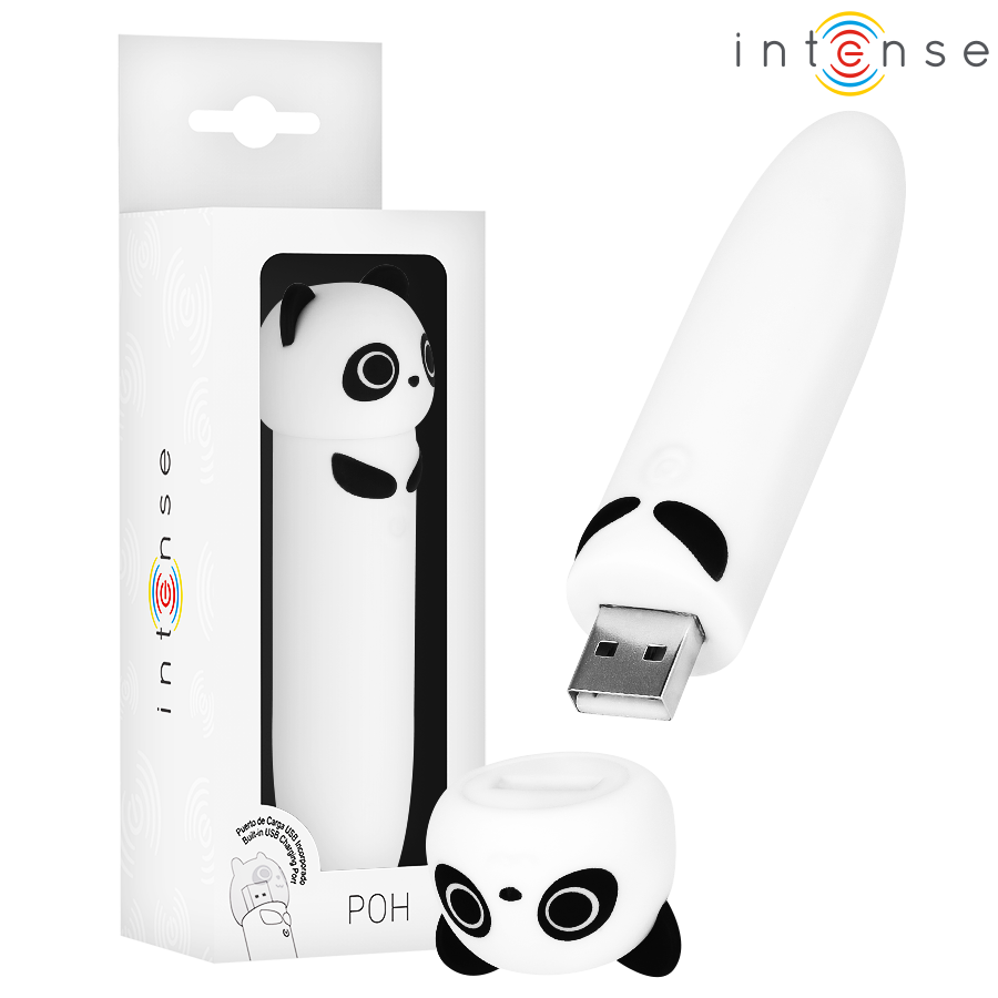 INTENSE – POH PANDA VIBRATING BULLET USB RECHARGEABLE 10 X 2.2 CM