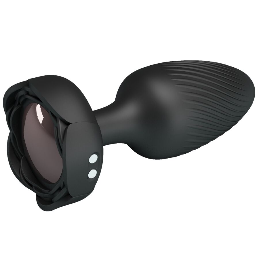 PRETTY LOVE – OSBORN ANAL PLUG WITH  LED LIGHT BLACK 9.8 CM