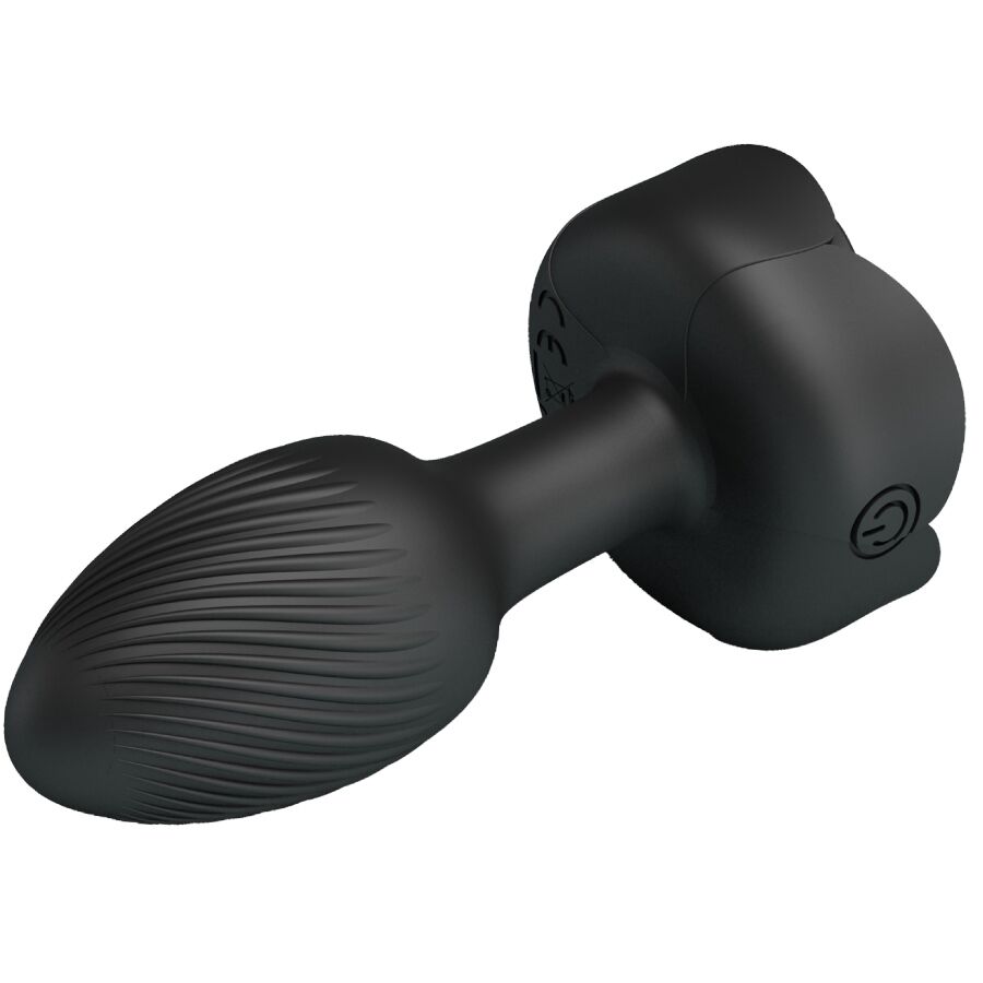 PRETTY LOVE - OLMAN ANAL PLUG WITH LED LIGHT BLACK 8.8 CM - Image 5