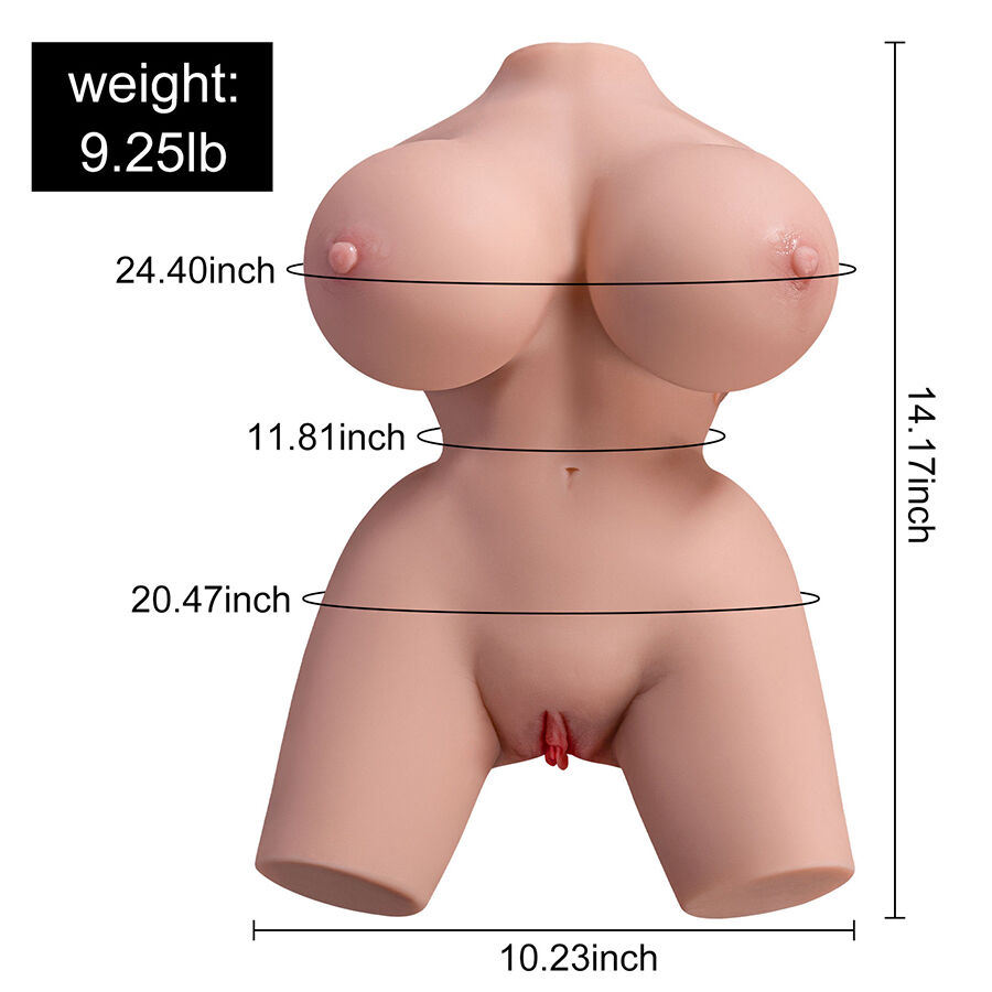 XISE – FRIEDA REALISTIC FEMALE TORSO WITH VIBRATION 36 CM