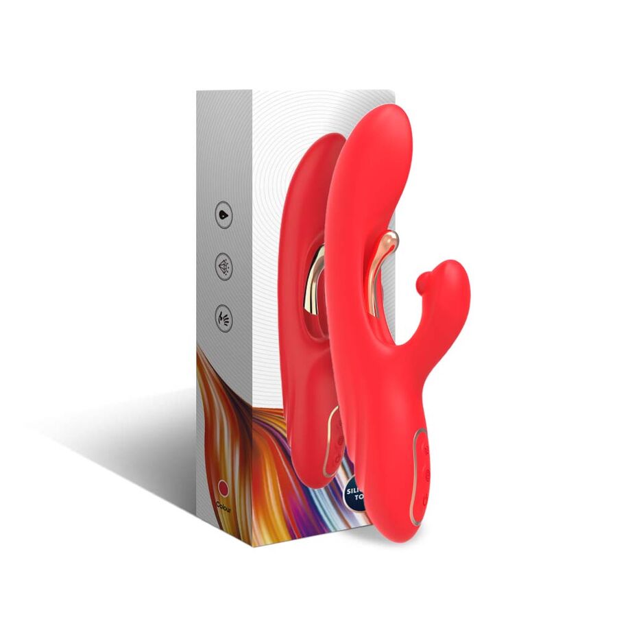ARMONY – G-SPOT AND CLITORIS STIMULATOR VIBRATOR WITH OSCILLATING TONGUE RED