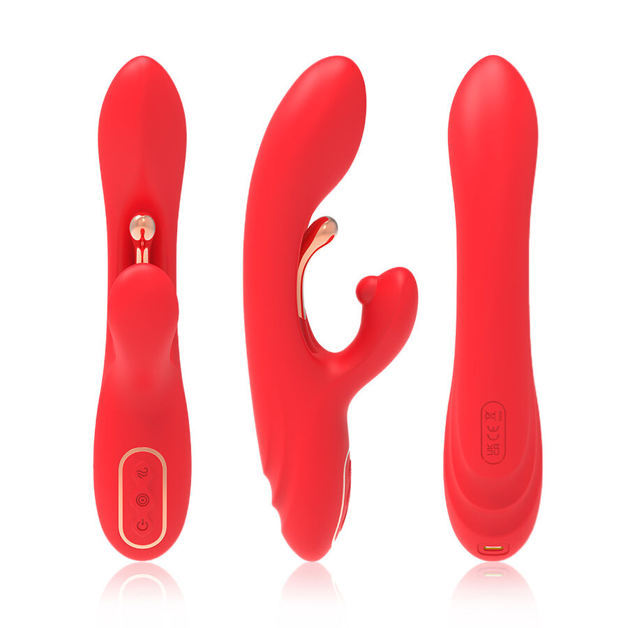 ARMONY - G-SPOT AND CLITORIS STIMULATOR VIBRATOR WITH OSCILLATING TONGUE RED - Image 4