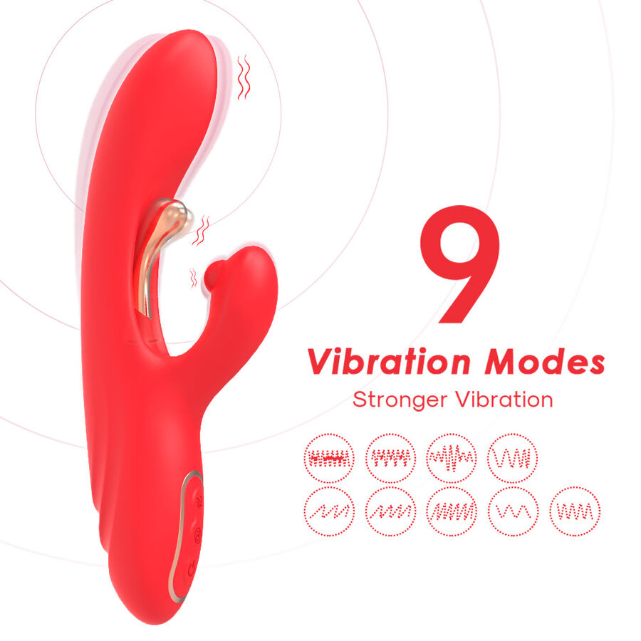 ARMONY - G-SPOT AND CLITORIS STIMULATOR VIBRATOR WITH OSCILLATING TONGUE RED - Image 3
