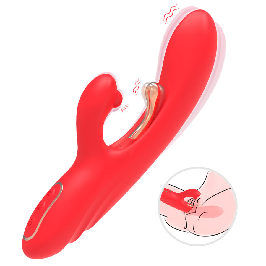 ARMONY - G-SPOT AND CLITORIS STIMULATOR VIBRATOR WITH OSCILLATING TONGUE RED - Image 5