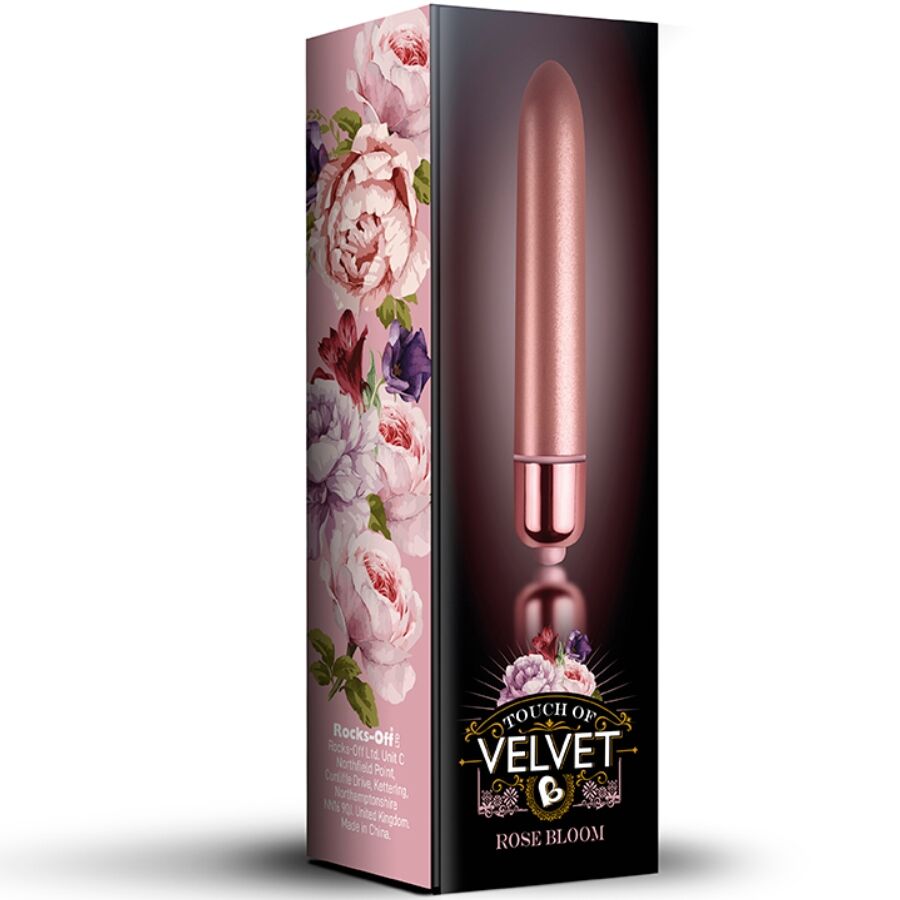 ROCKS-OFF – VIBRATING BULLET TOUCH OF VELVET ROSE BLOOM 10 SPEEDS