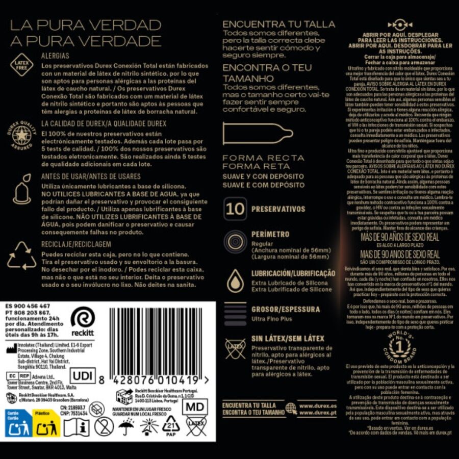 DUREX - TOTAL CONNECTION ULTRA FINE PLUS LATEX FREE 10 UNITS - Image 4