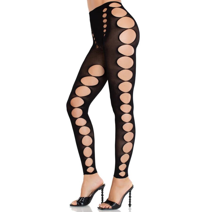 LEG AVENUE – STRAPLESS SEAMLESS OPAQUE STOCKINGS BLACK
