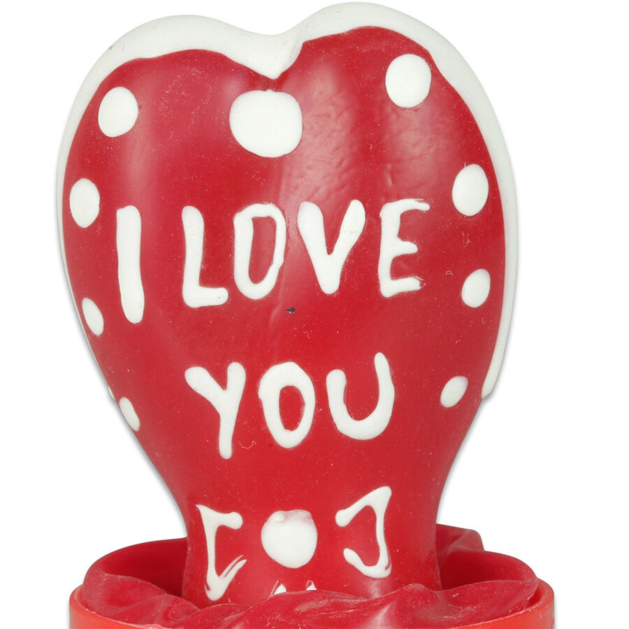 CONDOMERIE – HANDPAINTED NOVELTY CONDOMS HEART – I LOVE YOU MODEL 1