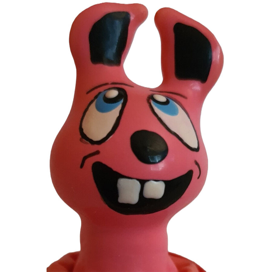 CONDOMERIE – HANDPAINTED NOVELTY CONDOMS LAUGHING PINK HARE