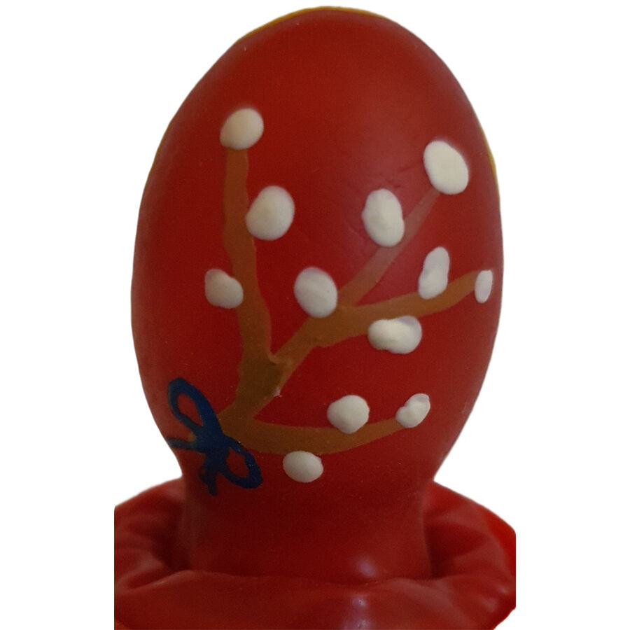 CONDOMERIE – HANDPAINTED NOVELTY CONDOMS EASTER EGG RED