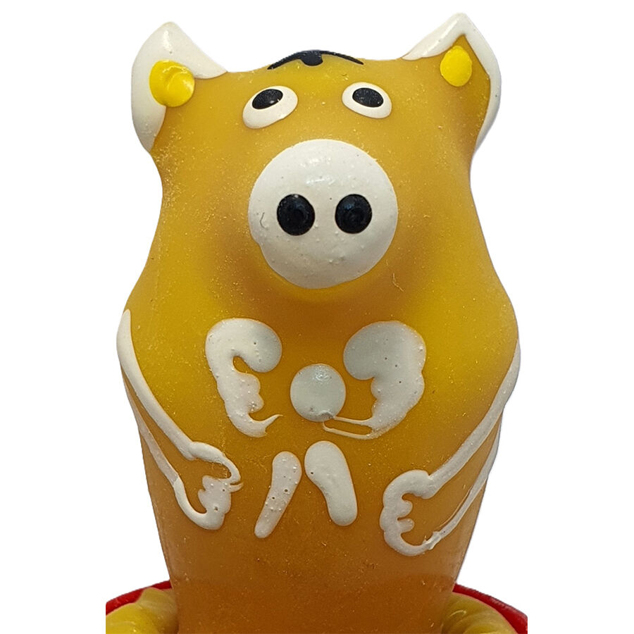 CONDOMERIE – HANDPAINTED NOVELTY CONDOMS PIG SITTING YELLOW