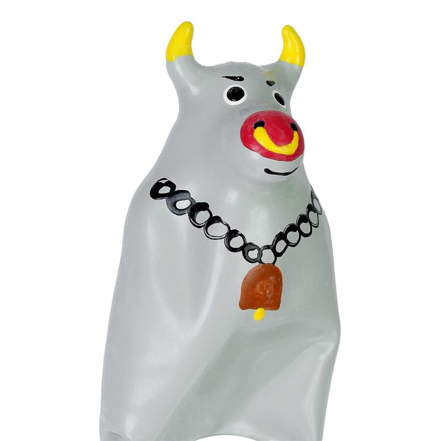 CONDOMERIE – HANDPAINTED NOVELTY CONDOMS GREY BULL MODEL XL