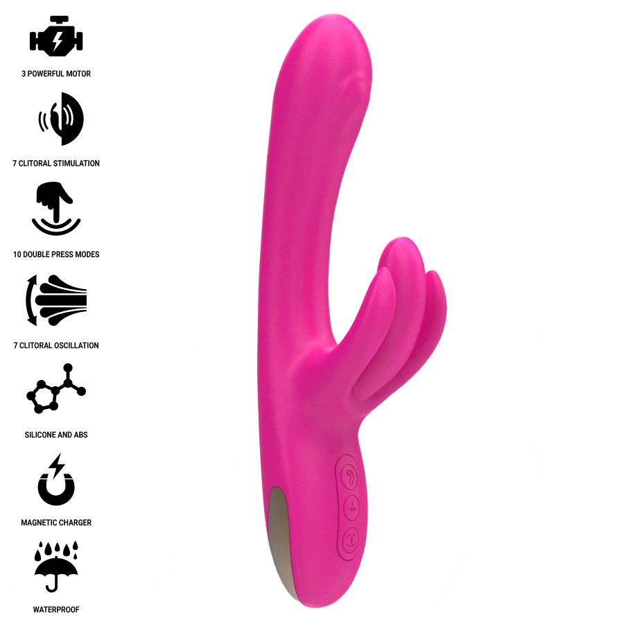 INTENSE – BRITNEY MULTIFUNCTION RABBIT VIBRATOR 23 CM PINK