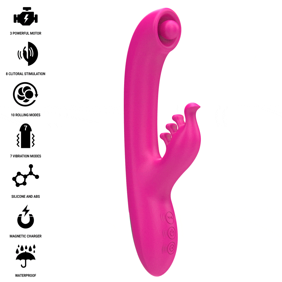 INTENSE – CHRISTINA MULTIFUNCTION RABBIT VIBRATOR 22.5 CM PINK