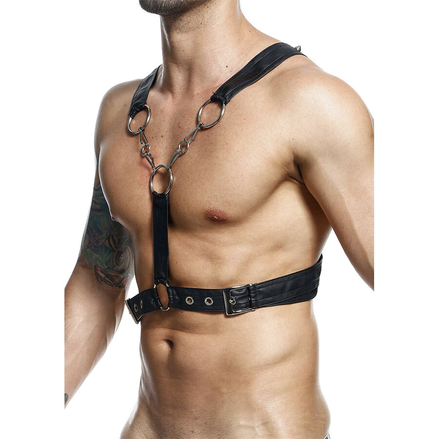 MOB – DNGEON CROSSED BLACK CHAIN HARNESS ONE SIZE