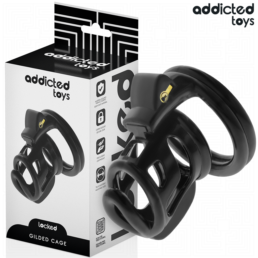 ADDICTED TOYS LOCKED – GILDEN CAGE SILICONE PENIS CAGE 8.5 CM