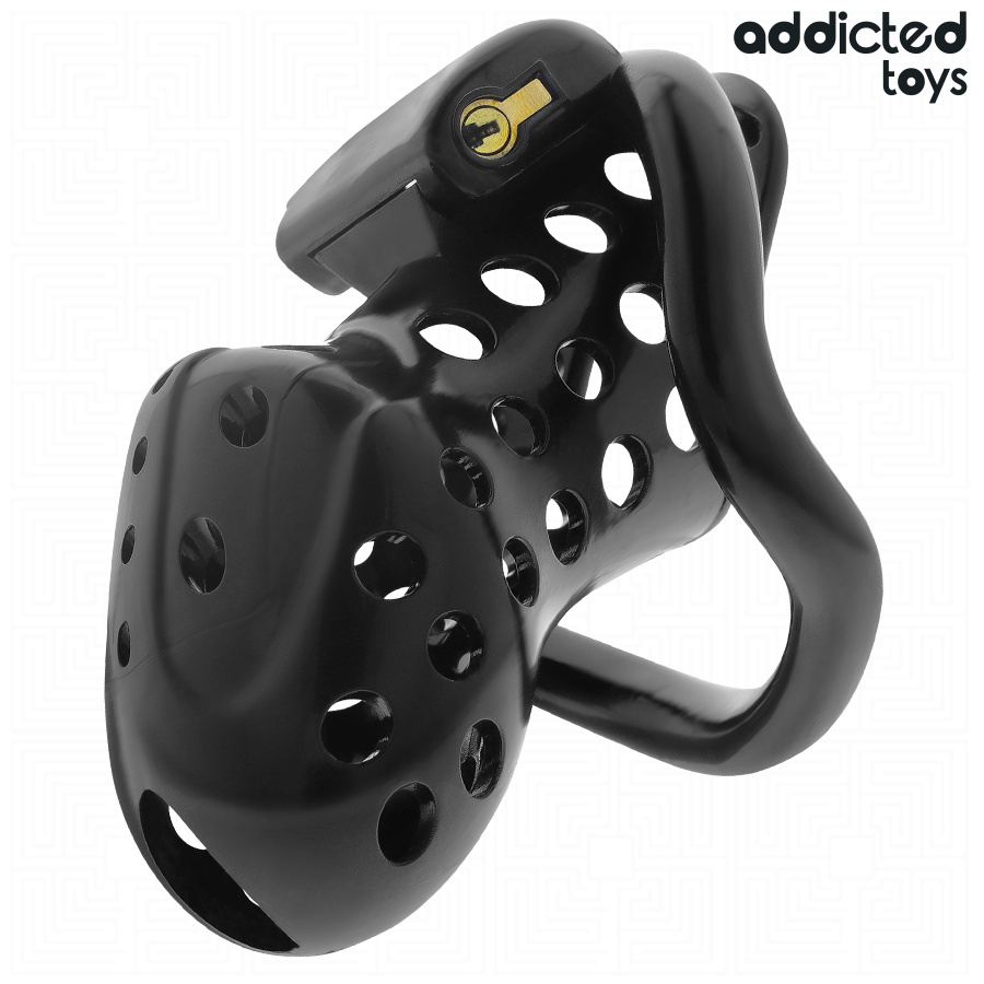 ADDICTED TOYS LOCKED – CHAINED HOLLOW PENIS CAGE 10.5 CM