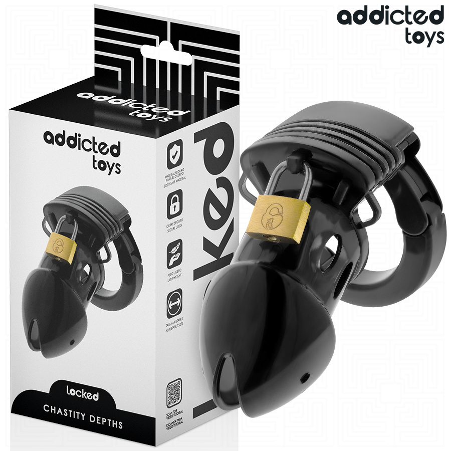 ADDICTED TOYS LOCKED – CHASTITY DEPTHS PENIS CAGE 7.5 CM