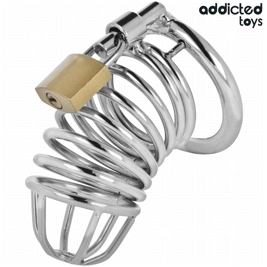 ADDICTED TOYS LOCKED – IRON CELL METAL PENIS CAGE 4 CM SIZE S
