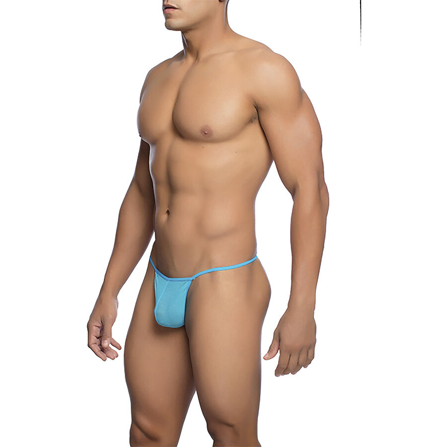 MOB – TANGA TRANSPARENTE CON FORMA DE T AQUA TALLA S/M