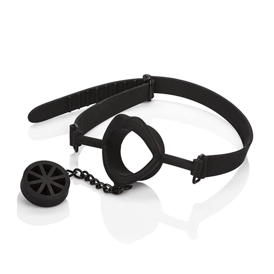 CALEXOTICS – SCANDAL GAG WITH BLACK SILICONE PLUG