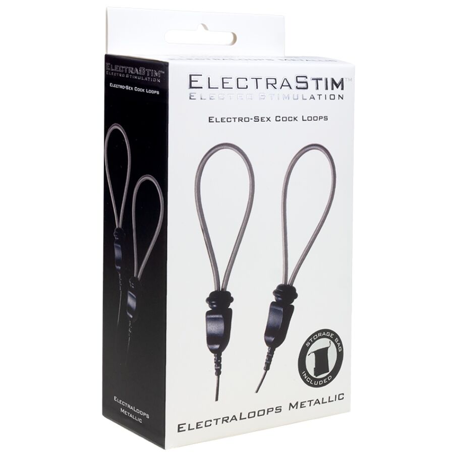 ELECTRASTIM – ELECTRALOOPS E-STIM ADJUSTABLE METAL PENIS RINGS