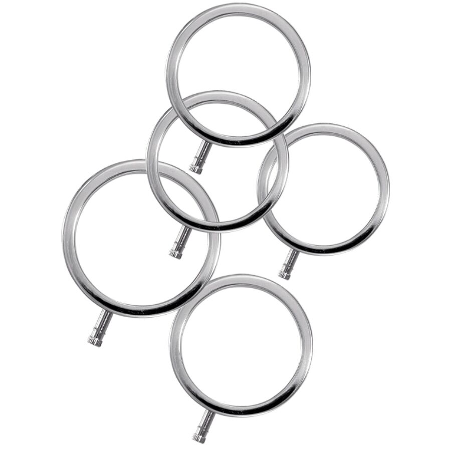ELECTRASTIM – ELECTRARINGS METAL PENIS RINGS PACK OF 5