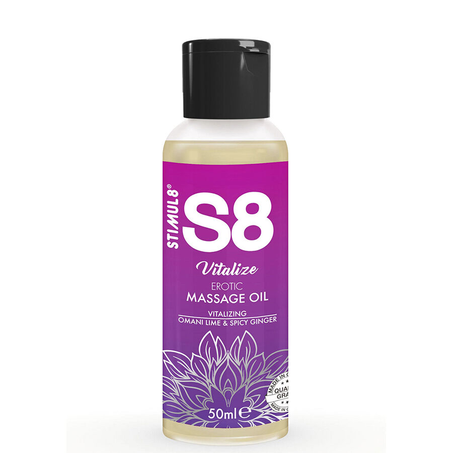 STIMUL8 – S8 VITALIZE EROTIC MASSAGE OIL LIME 50 ML