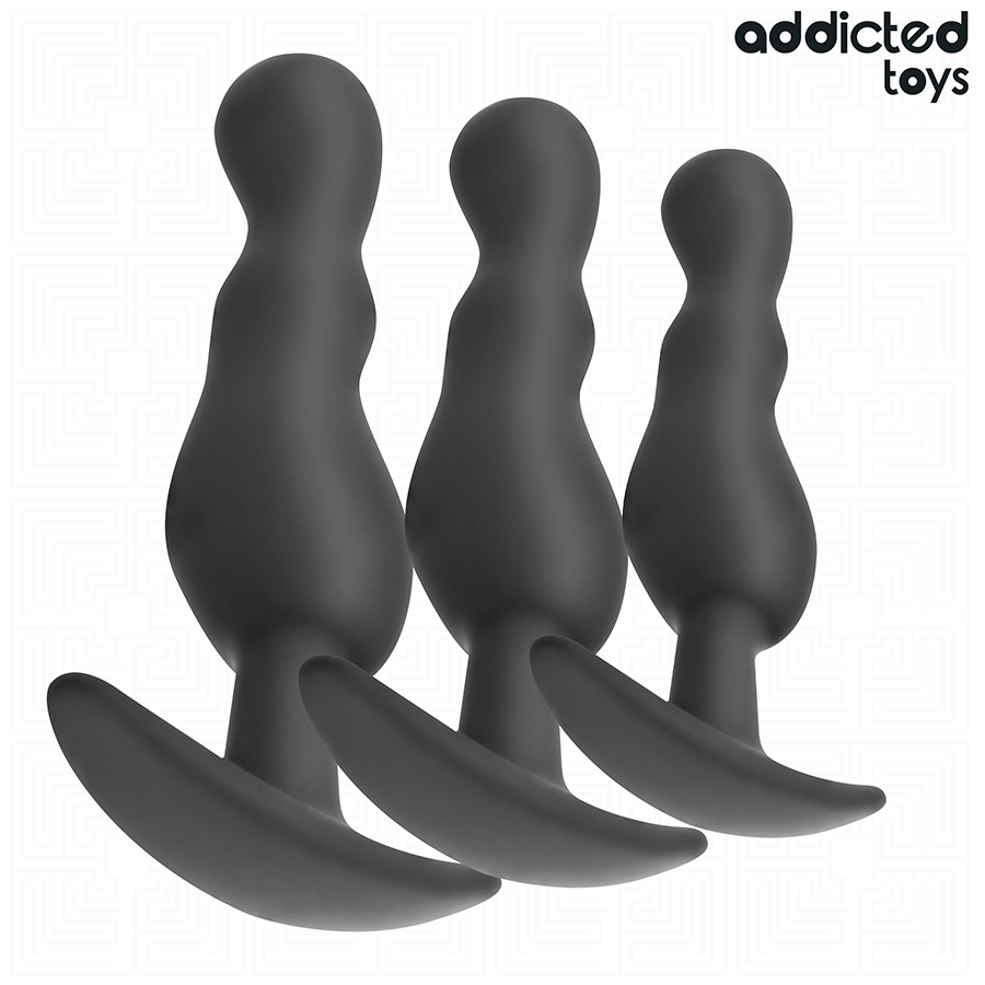 ADDICTED TOYS – SET OF 3 ANAL PLUG SILICONE MODEL 1