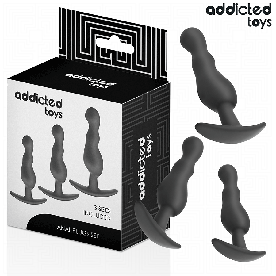 ADDICTED TOYS – SET OF 3 ANAL PLUG SILICONE MODEL 1